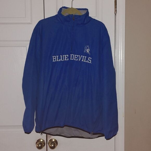 Pro Player Nc Duke  Blue Devils  light wieght pull over windbreaker  Sz L - Picture 1 of 4